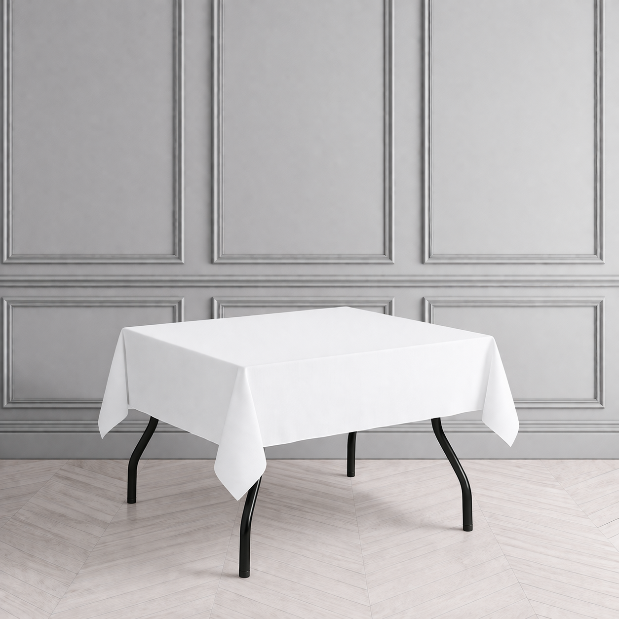 52" x 52" Square Linen - White