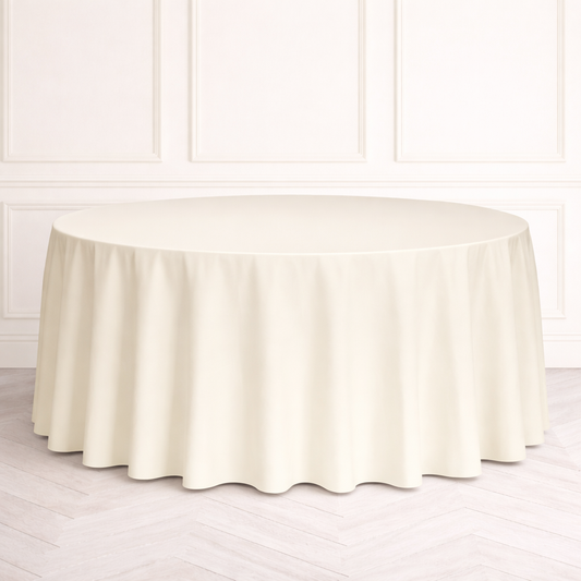 130" Round Linen - Ivory