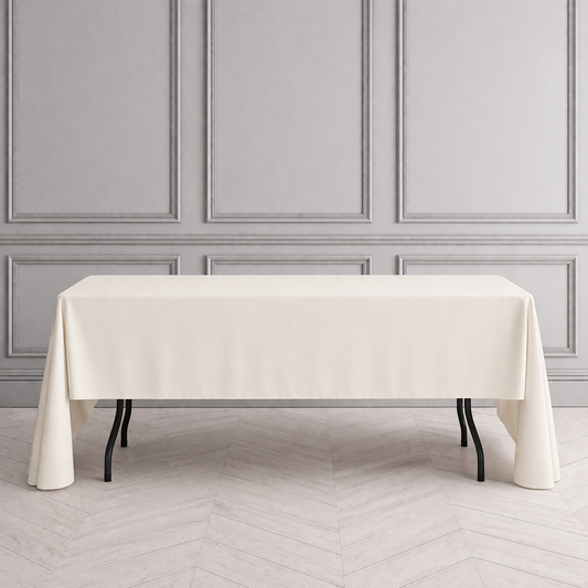 70" x 144" Rectangular Linen - Ivory