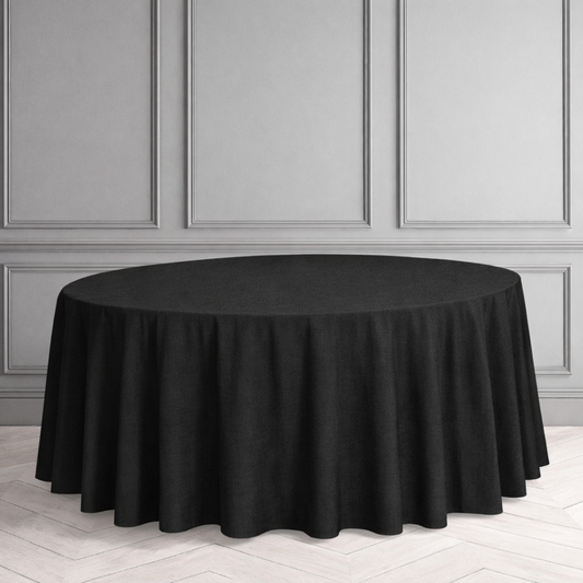 118" Round Linen - Black