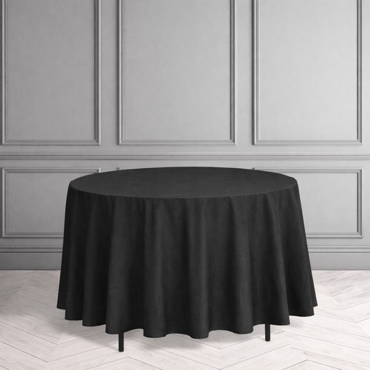 88" Round Linen - Black