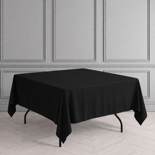 90" x 90" Square Linen - Black