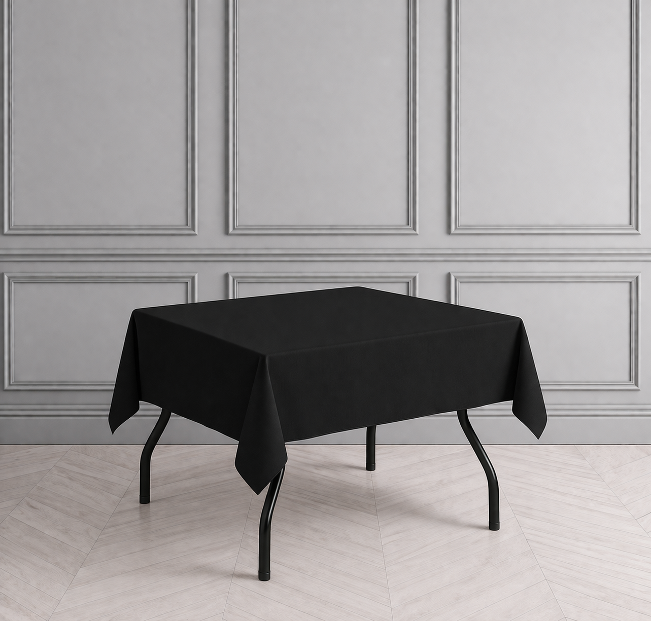 52" x 52" Square Linen - Black