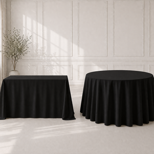Black Table Linen